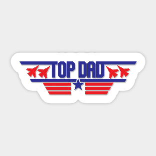 Top Dad Top Gun Logo Sticker